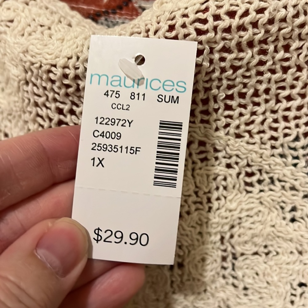 NWT Maurice’s Plus Size Floral Lace Bib Tank Top - Picture 7 of 9